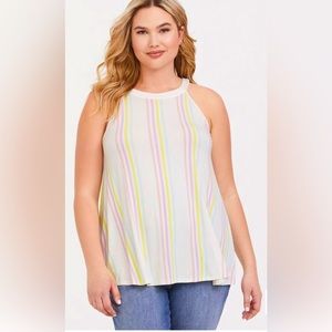 Torrid super soft high neck tank, with a keyhole cut out back. Size 0